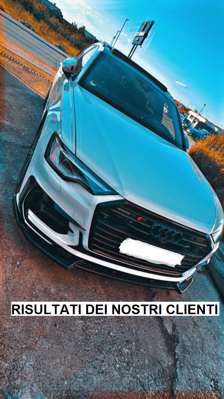 SPLITTER ADATTO PER AUDI A6 4G C8 2018+ NERO LUCIDO V1 LOOK SPORTIVO