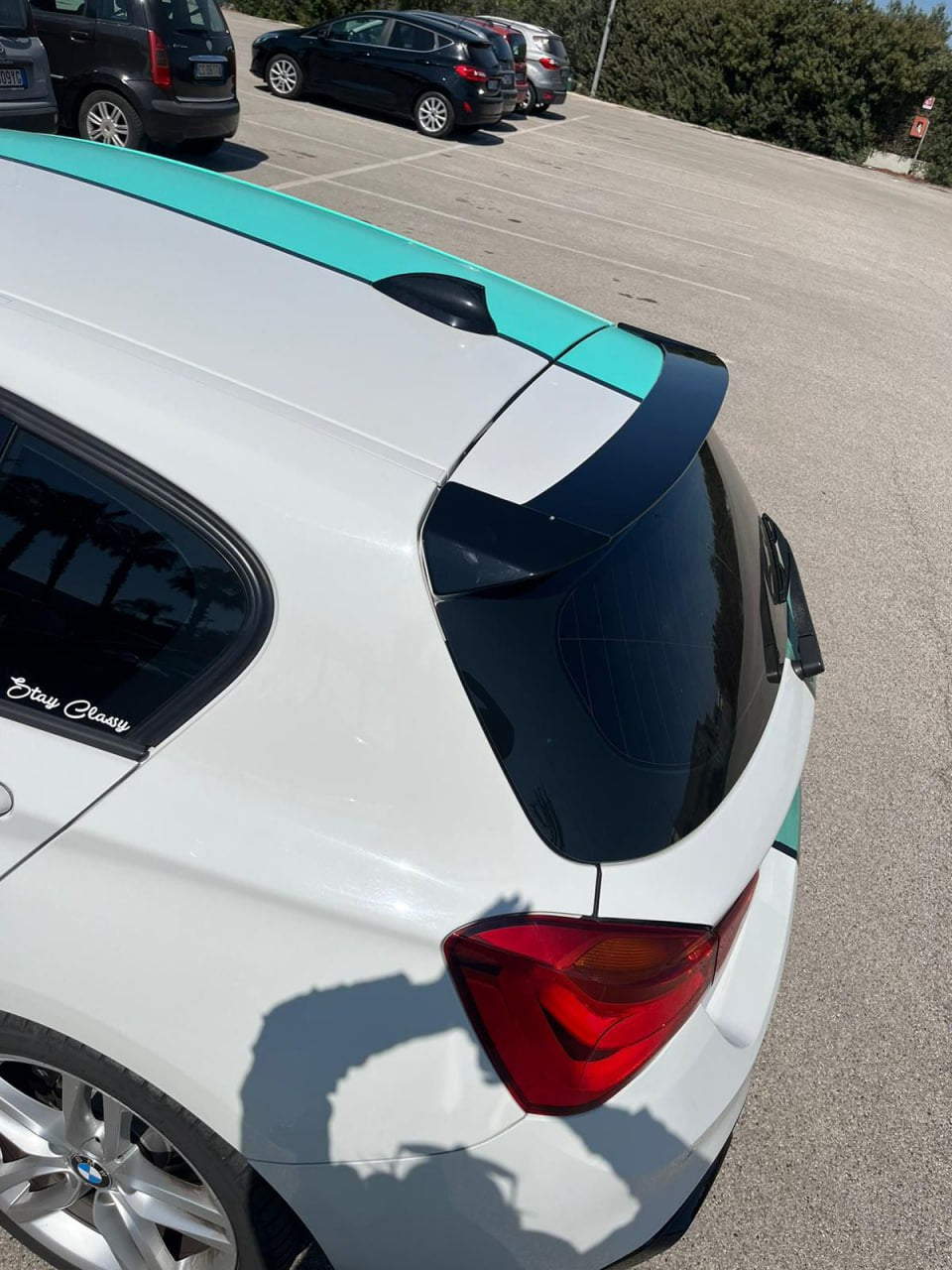 SPOILER POSTERIORE SUL TETTO BMW SERIE 1 F20 F21 2011-2019 NERO LUCIDO