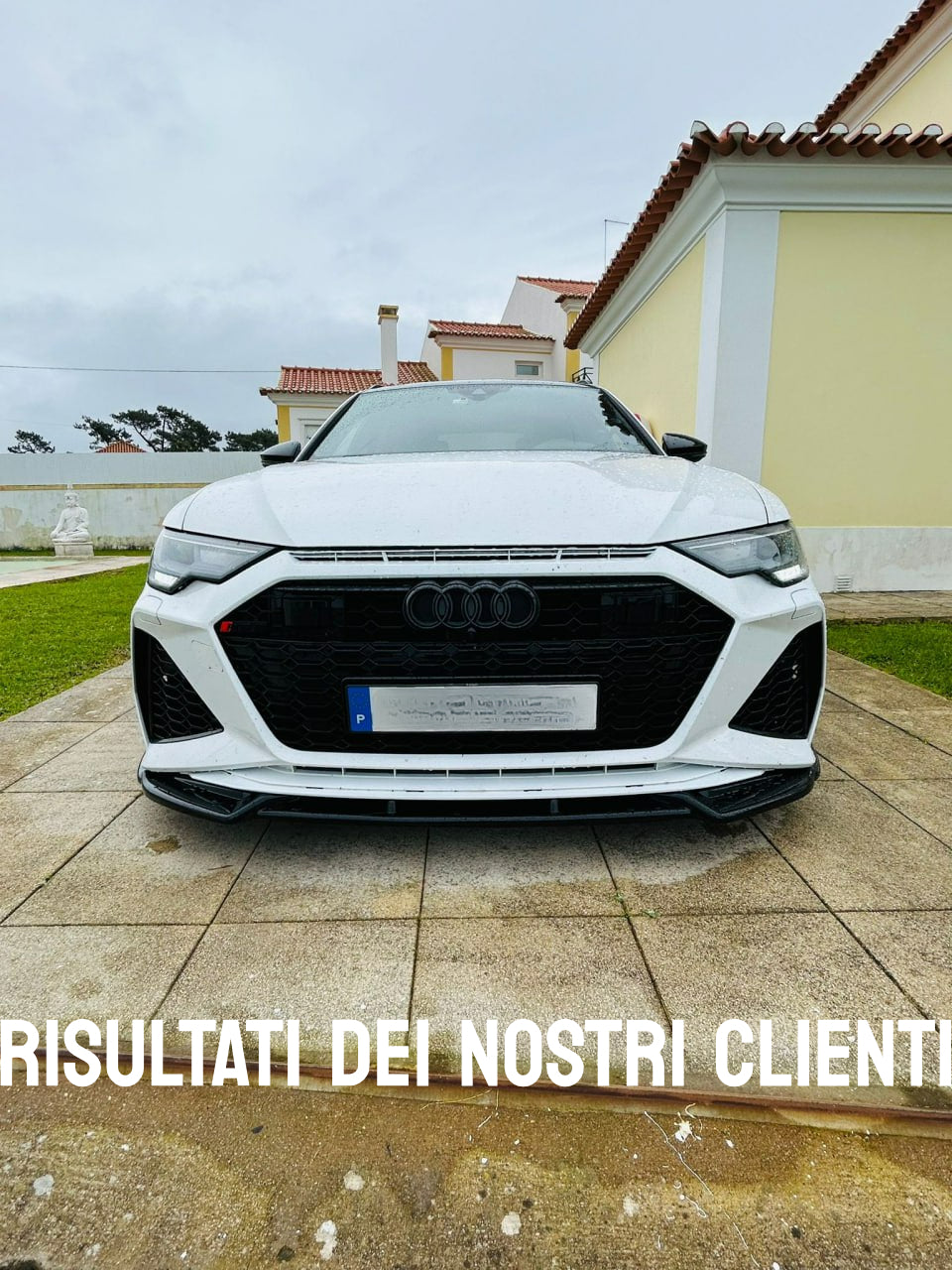 SPLITTER SUITABLE FOR AUDI A6 4G C8 2018+ GLOSSY BLACK V1 SPORTY LOOK 