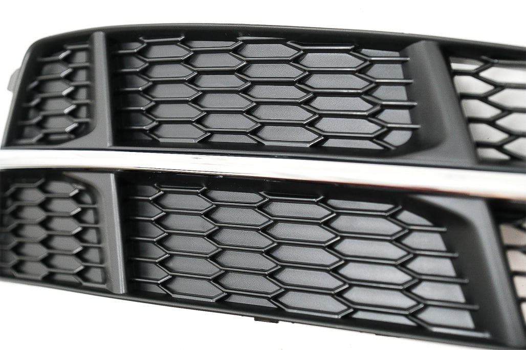 FOG LIGHT GRILLS SUITABLE FOR AUDI A6 4G C7 2015-2018 SLINE CHROME PROFILE
