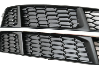 FOG LIGHT GRILLS SUITABLE FOR AUDI A6 4G C7 2015-2018 SLINE CHROME PROFILE