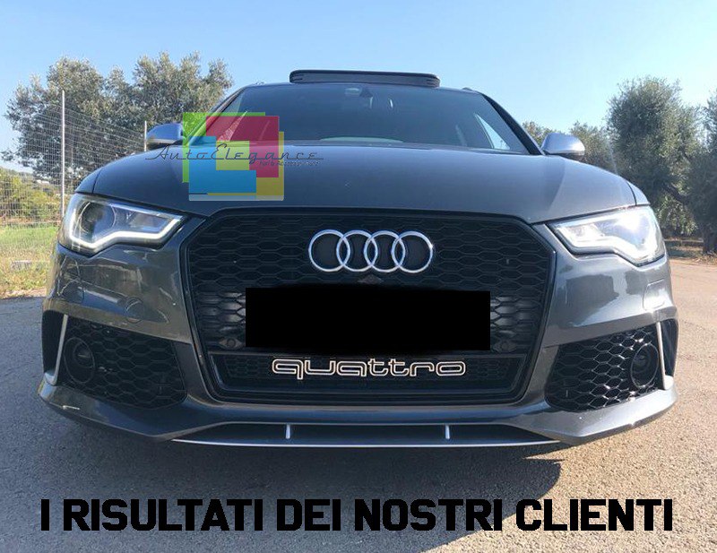 Front Bumper with Center Grille Suitable for Audi A6 C7 4G 2011-2015 RS6