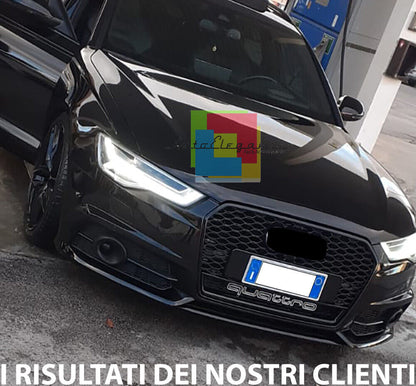 GRIGLIA ADATTA PER AUDI A6 4G C7 2015-2018 LOOK RS6 QUATTRO NERA ECONOMICA