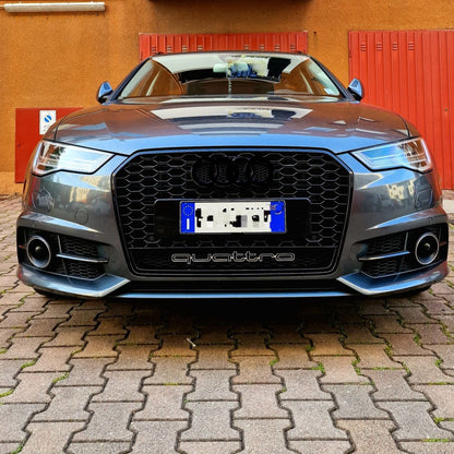 GRIGLIA ADATTA PER AUDI A6 4G C7 2015-2018 LOOK RS6 QUATTRO NERA ECONOMICA