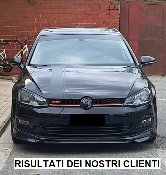 VW GOLF 7 GTI 2012-2016 ABS FRONT BUMPER BLADE SPLITTER LOOK BLACK