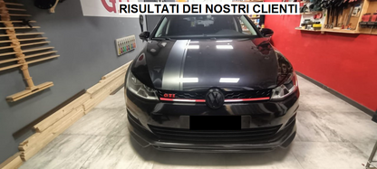 VW GOLF 7 GTI 2012-2016 ABS FRONT BUMPER BLADE SPLITTER LOOK BLACK