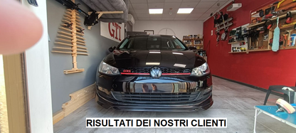 VW GOLF 7 GTI 2012-2016 ABS FRONT BUMPER BLADE SPLITTER LOOK BLACK