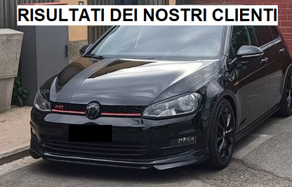 VW GOLF 7 GTI 2012-2016 ABS FRONT BUMPER BLADE SPLITTER LOOK BLACK