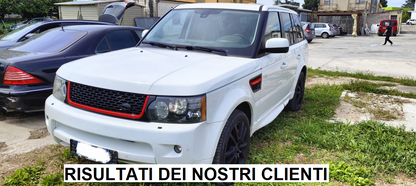 GRIGLIA RANGE ROVER SPORT L320 2009-2013 LIFT LOOK NERO LUCIDO PROFILO ROSSO