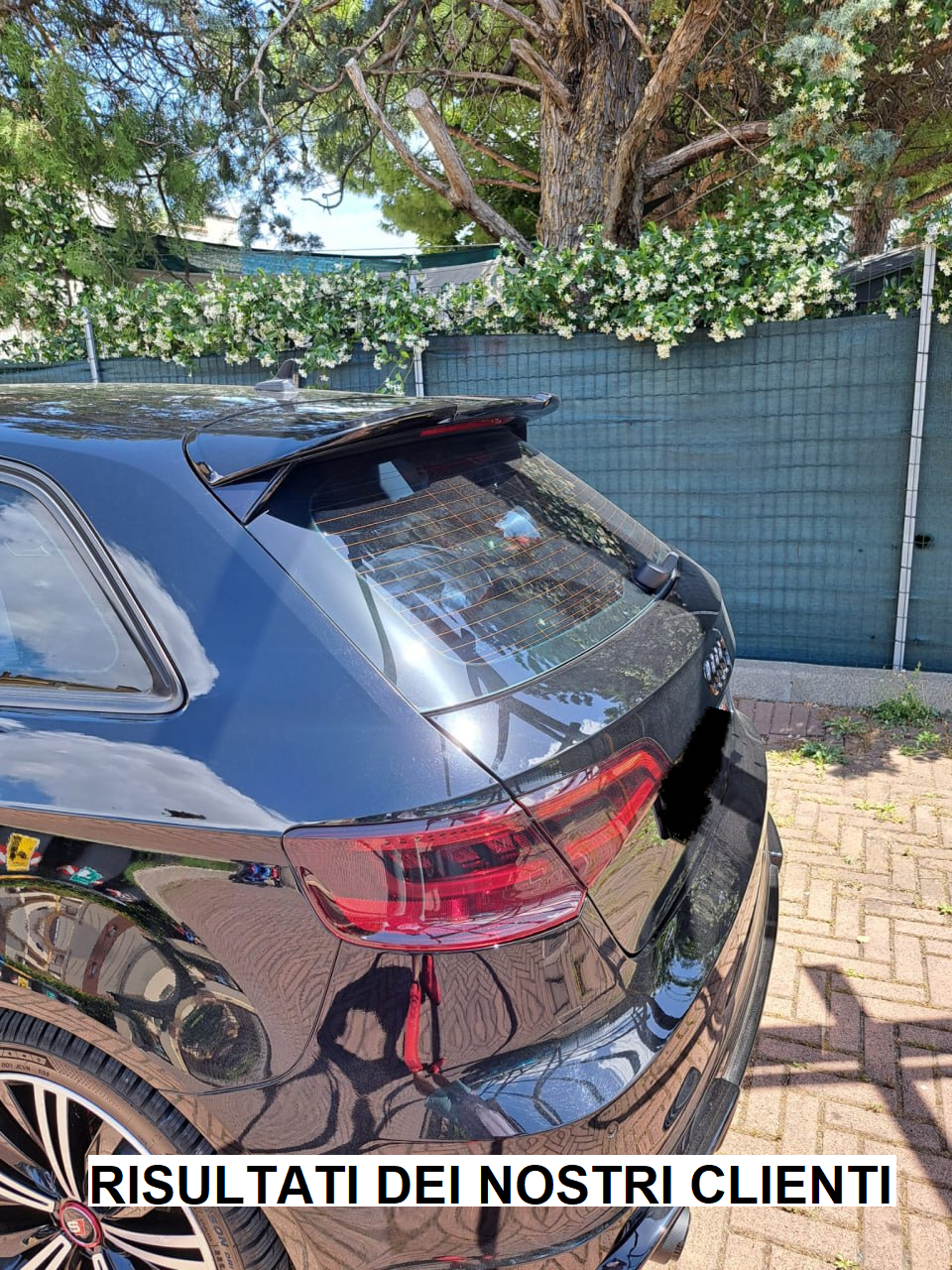 REAR SPOILER RS3 ROOF AUDI A3 8V SPORTBACK 2012-2018 GLOSSY BLACK 0072 