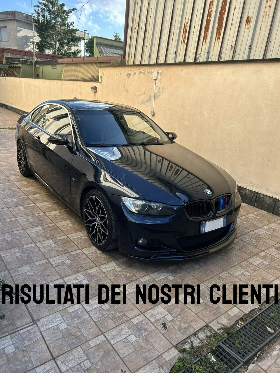 SOTTO PARAURTI BMW SERIE 3 E92 E93 SPOILER ANTERIORE M SPORT SPLITTER ABS NERO