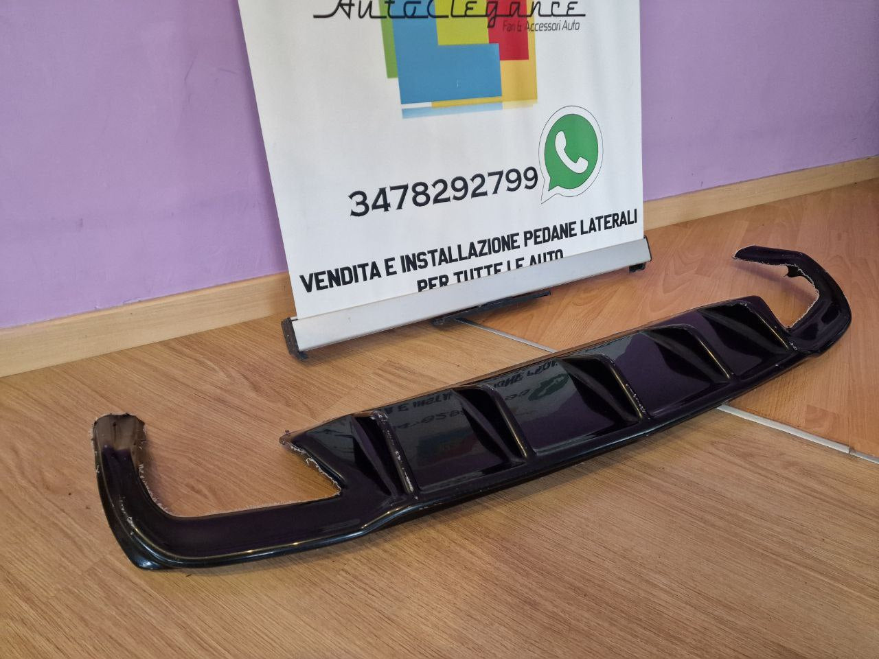 DIFFUSER SUITABLE FOR SKODA OCTAVIA MK3 2013-2020 RS GLOSS BLACK 