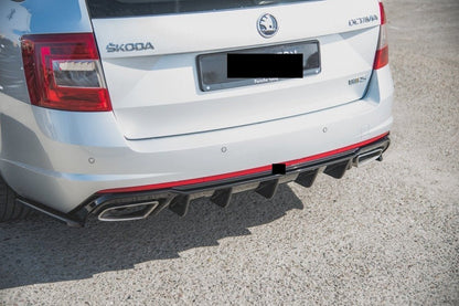 DIFFUSER SUITABLE FOR SKODA OCTAVIA MK3 2013-2020 RS GLOSS BLACK 