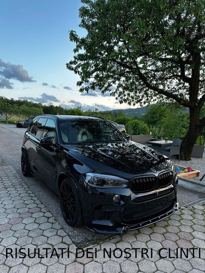 SPLITTER ADATTO PER BMW X5 F15 MX5 X6 F16 MX6 2013-2018 NERO LUCIDO