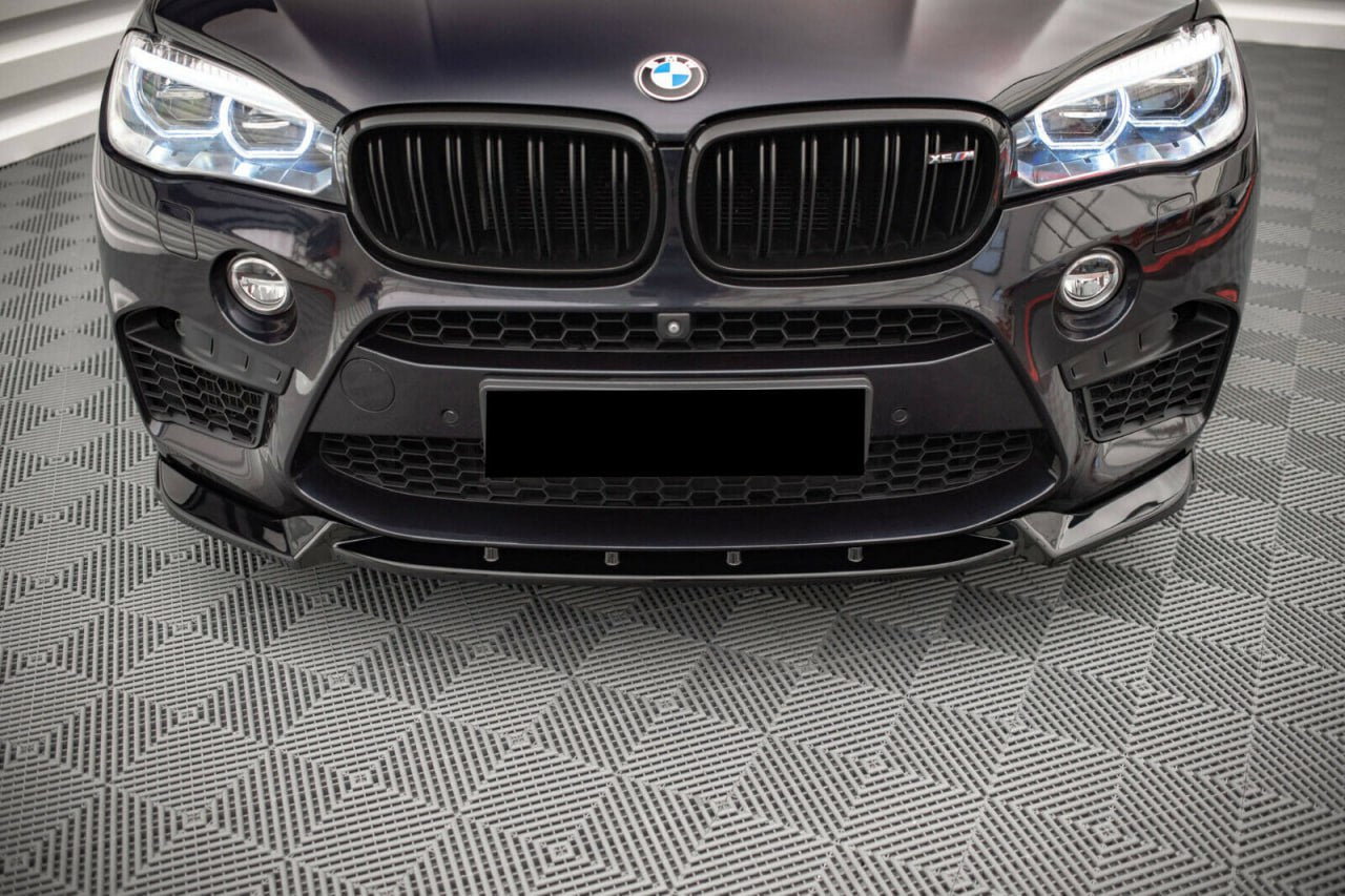 SPLITTER ADATTO PER BMW X5 F15 MX5 X6 F16 MX6 2013-2018 NERO LUCIDO