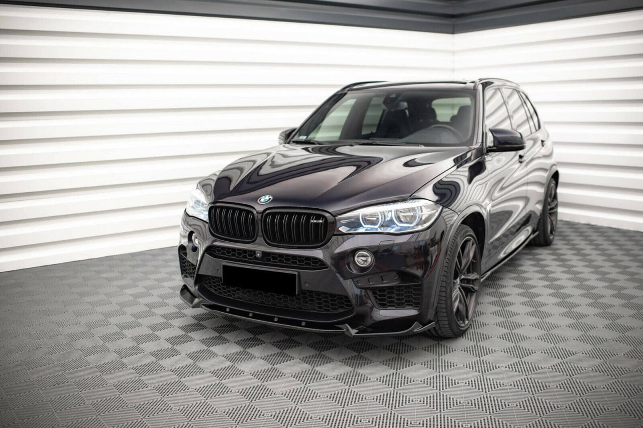SPLITTER ADATTO PER BMW X5 F15 MX5 X6 F16 MX6 2013-2018 NERO LUCIDO