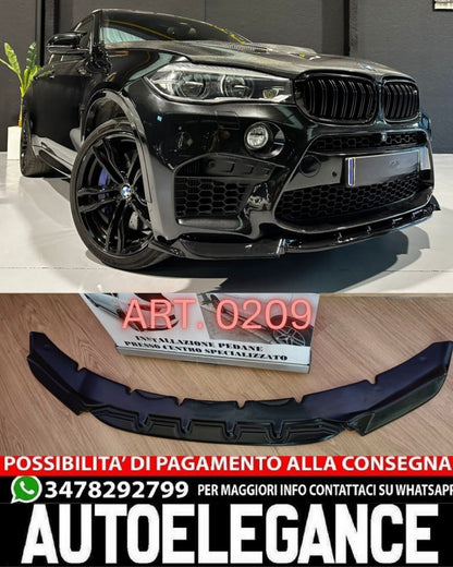 SPLITTER ADATTO PER BMW X5 F15 MX5 X6 F16 MX6 2013-2018 NERO LUCIDO