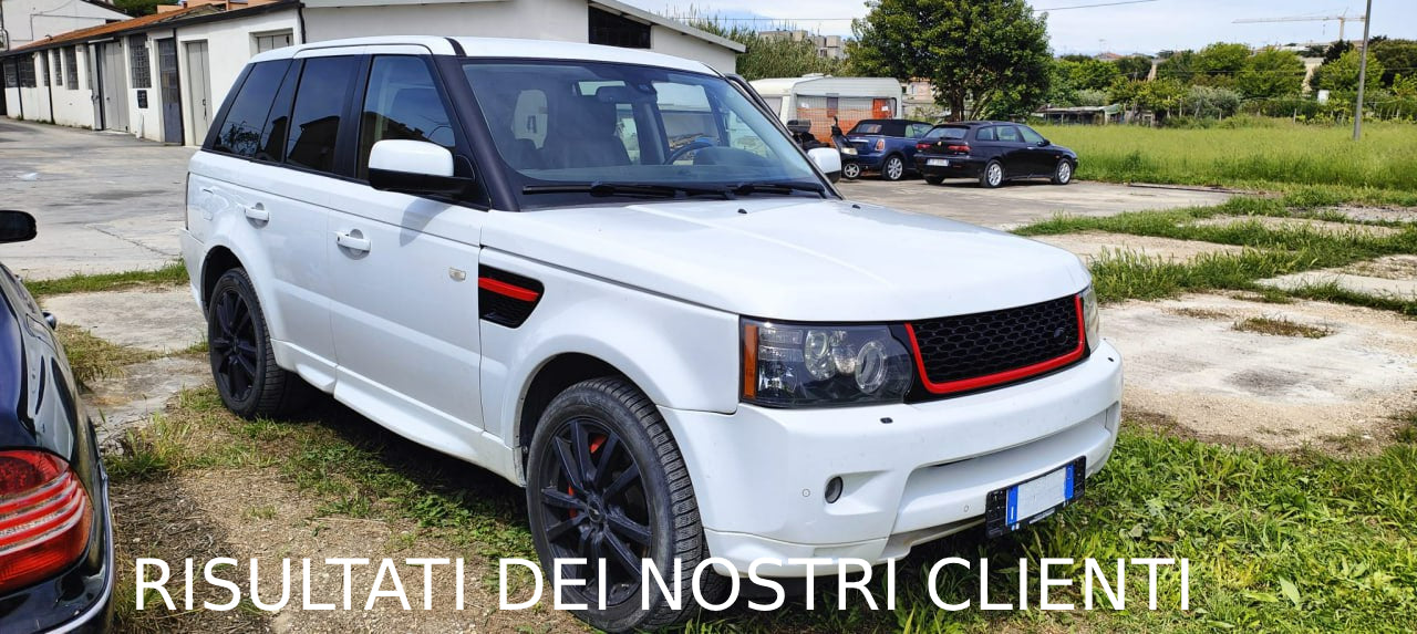 GRIGLIA RANGE ROVER SPORT L320 2009-2013 LIFT  LOOK Autobiography NERO LUCIDO PROFILO ROSSO