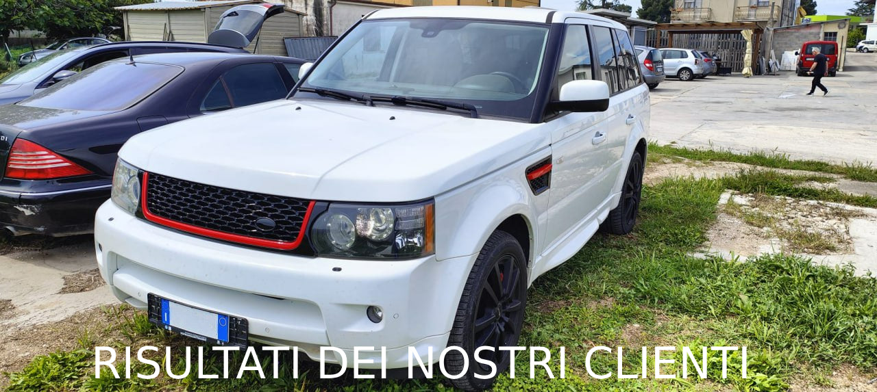 GRIGLIA RANGE ROVER SPORT L320 2009-2013 LIFT  LOOK Autobiography NERO LUCIDO PROFILO ROSSO