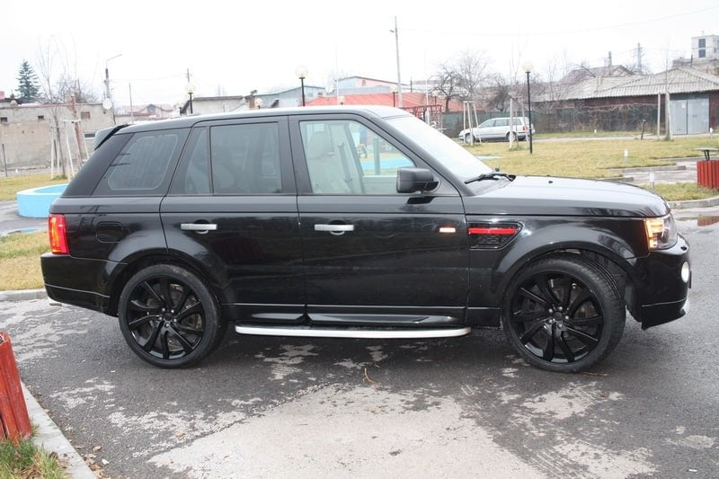 GRIGLIA RANGE ROVER SPORT L320 2009-2013 LIFT  LOOK Autobiography NERO LUCIDO PROFILO ROSSO
