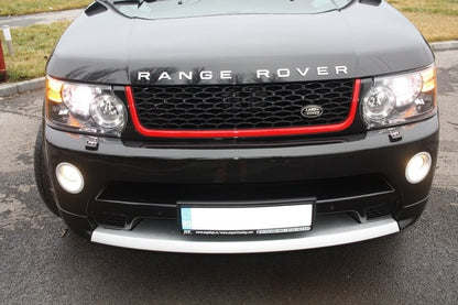 GRIGLIA RANGE ROVER SPORT L320 2009-2013 LIFT  LOOK Autobiography NERO LUCIDO PROFILO ROSSO