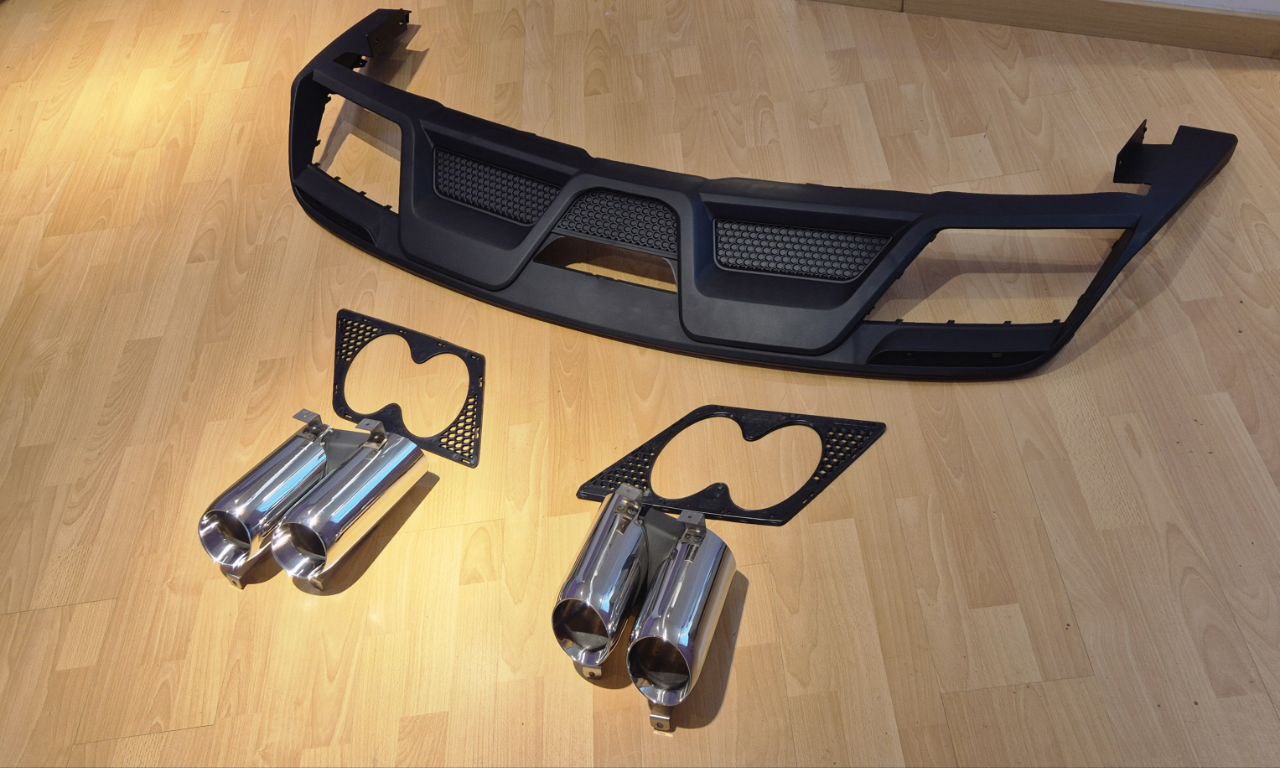 Rear Bumper Rear Diffuser Fit For Mustang 2015 - 2017