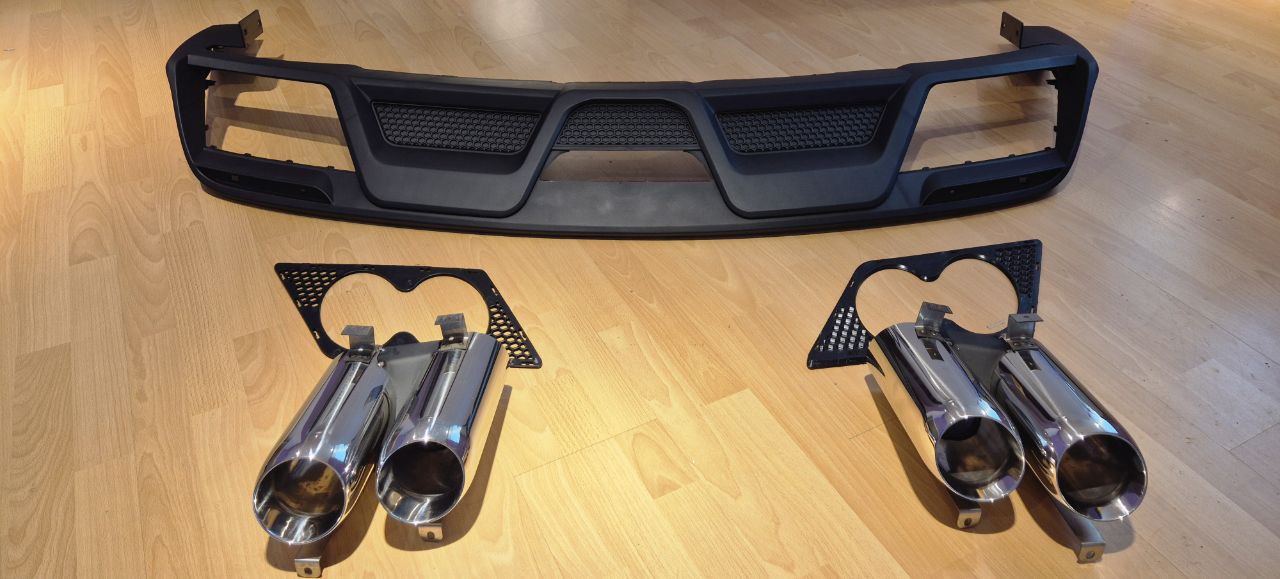 Rear Bumper Rear Diffuser Fit For Mustang 2015 - 2017