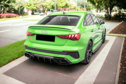 DIFFUSER SUITABLE FOR AUDI A3 8Y SEDAN RS3 LOOK TUNING GLOSSY BLACK 
