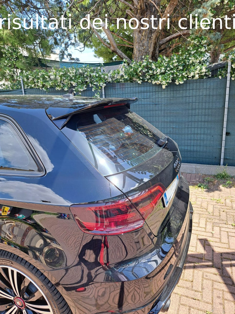 RS3 REAR ROOF SPOILER AUDI A3 8V SPORTBACK 2012-2018 GLOSSY BLACK 