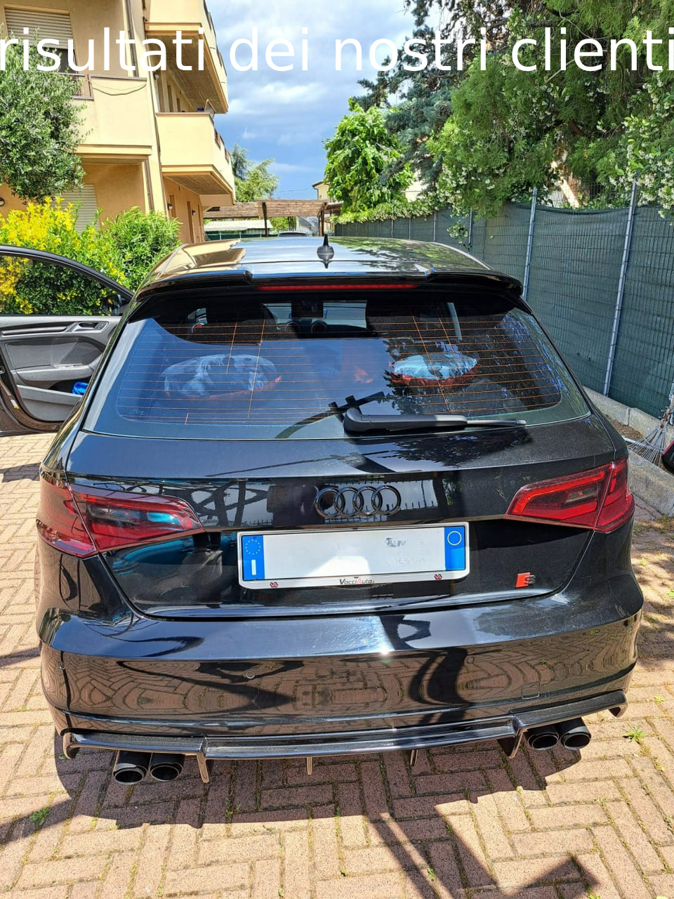 RS3 REAR ROOF SPOILER AUDI A3 8V SPORTBACK 2012-2018 GLOSSY BLACK 