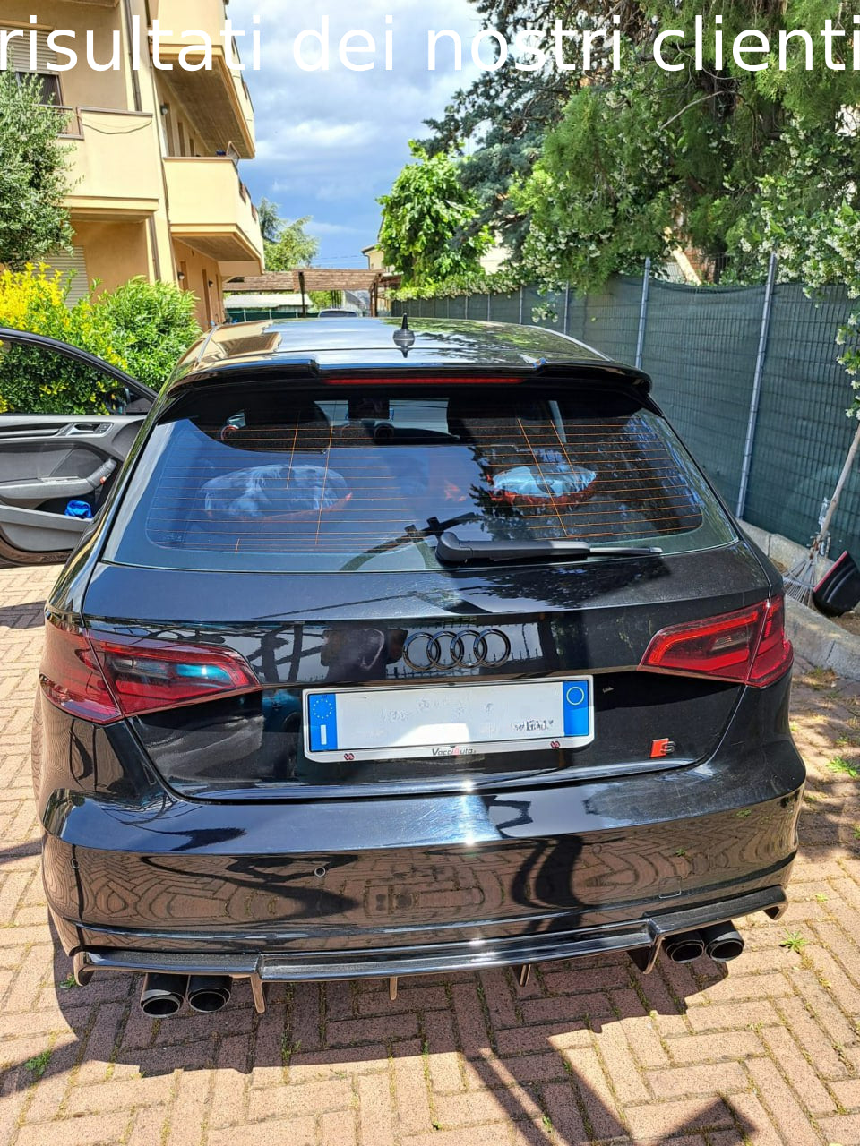 RS3 REAR ROOF SPOILER AUDI A3 8V SPORTBACK 2012-2018 GLOSSY BLACK 