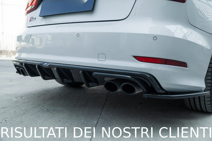 REAR FLAP DIFFUSER SUITABLE FOR AUDI S3 8V (Sedan / Cabrio) 2013-2016 
