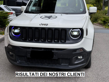 JEEP RENEGADE 2015-2021 FARI ANTERIORI LUCI DIURNE DRL COPPIA FANALI LENTICOLARI