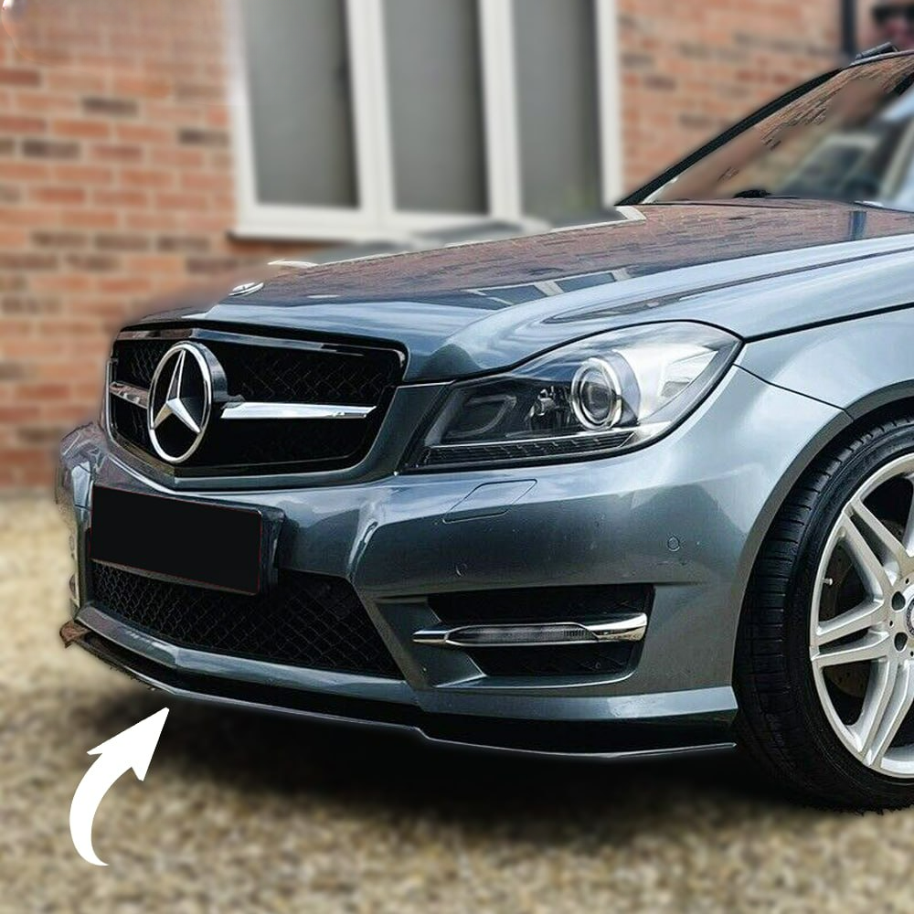 SPLITTER SUITABLE FOR MERCEDES C CLASS W204 2011-2014 AMG GLOSSY BLACK 
