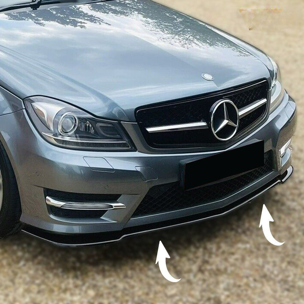 SPLITTER SUITABLE FOR MERCEDES C CLASS W204 2011-2014 AMG GLOSSY BLACK 