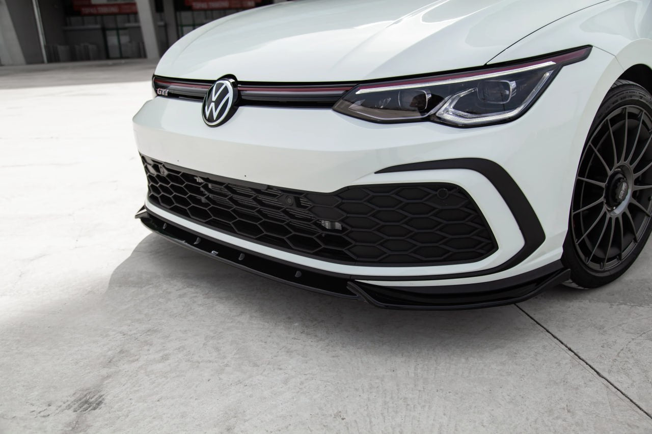SPLITTER SUITABLE FOR VW GOLF 8 GTI GTD GTE RLINE GLOSSY BLACK 