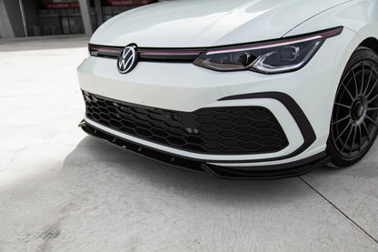 SPLITTER SUITABLE FOR VW GOLF 8 GTI GTD GTE RLINE GLOSSY BLACK 