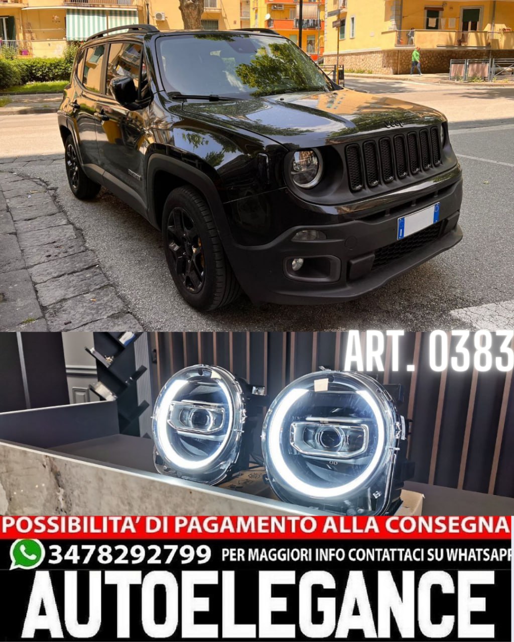 HEADLIGHTS SUITABLE FOR JEEP RENEGADE 2014-2021 FULL LED 