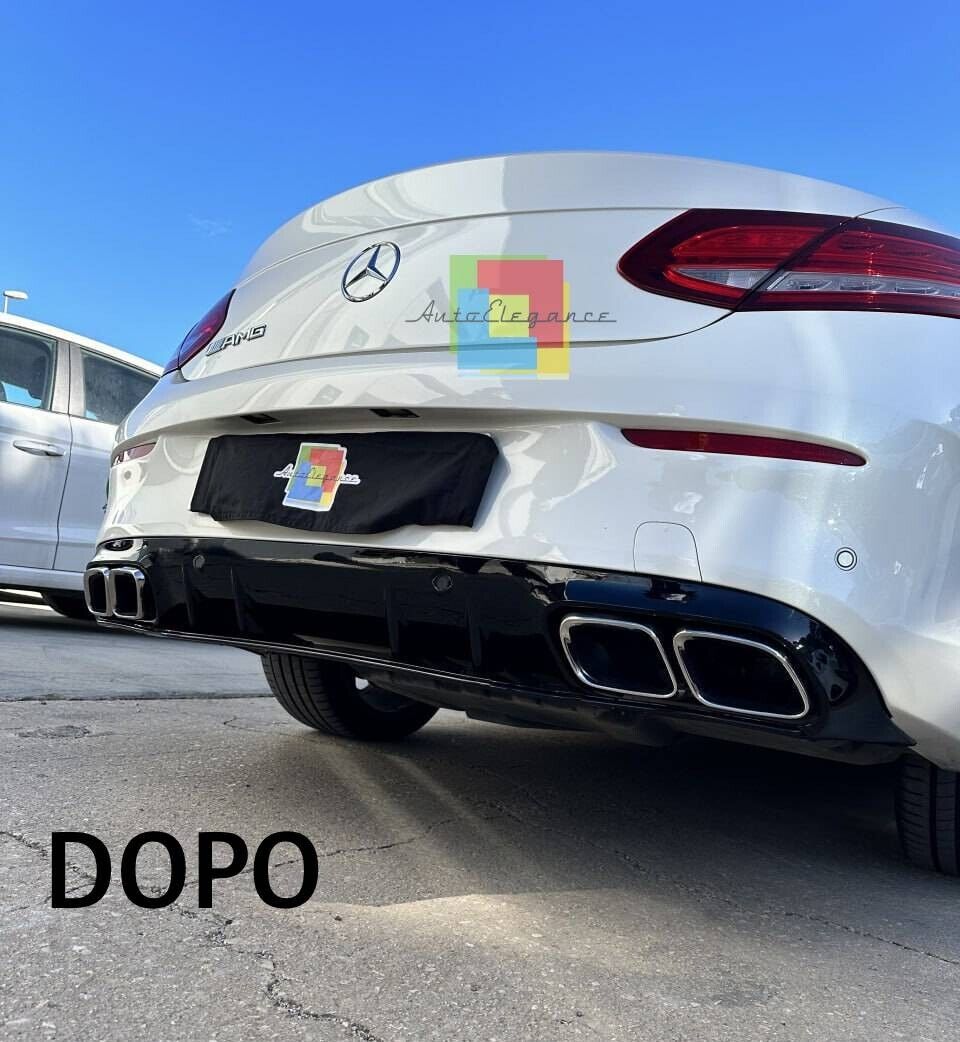 💎DIFFUSER SUITABLE FOR MERCEDES C CLASS C205 COUPE 2015-2020 AMG LOOK C63💎