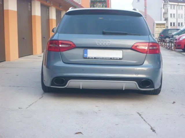 DIFFUSORE ADATTO PER AUDI A4 B8 2012-2015 SLINE LOOK RS4 GREZZO
