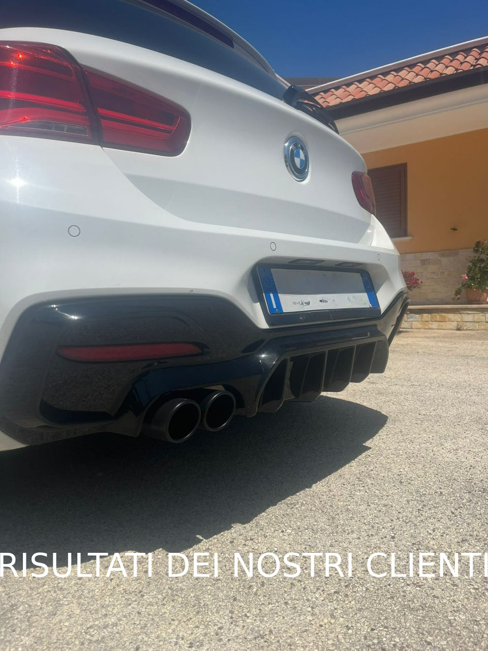 DIFFUSORE ADATTO PER BMW SERIE 1 F20 F21 MSPORT 2015-2019 2SX NERO LUCIDO