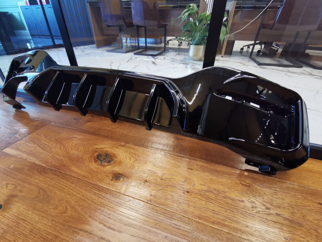 DIFFUSORE ADATTO PER BMW SERIE 1 F20 F21 MSPORT 2015-2019 2SX NERO LUCIDO
