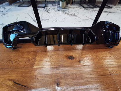 DIFFUSORE ADATTO PER BMW SERIE 1 F20 F21 MSPORT 2015-2019 2SX NERO LUCIDO