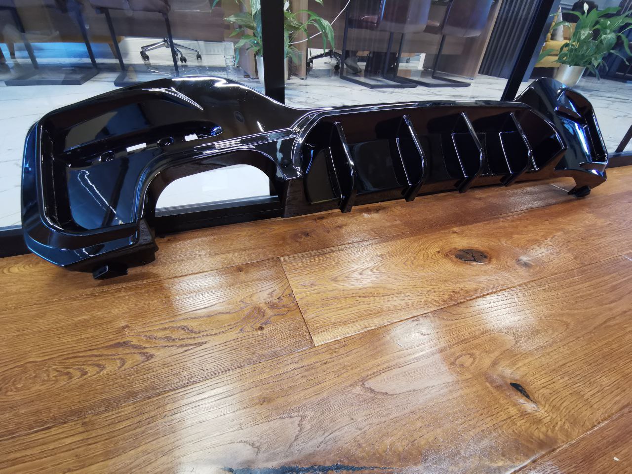 DIFFUSORE ADATTO PER BMW SERIE 1 F20 F21 MSPORT 2015-2019 2SX NERO LUCIDO