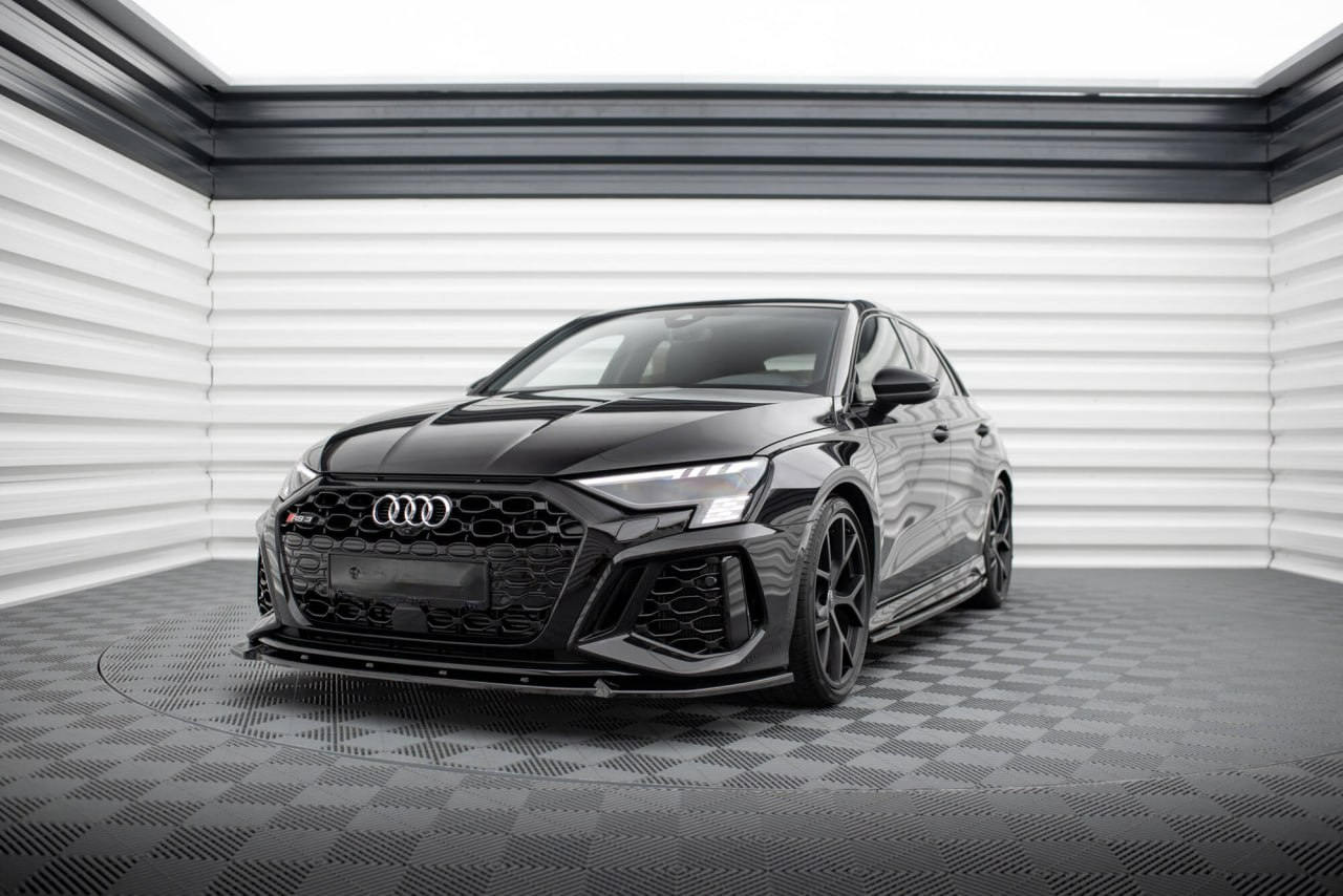 SPLITTER ADATTO PER AUDI A3 8Y 2020+ RS3 NERO LUCIDO