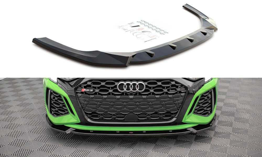 SPLITTER ADATTO PER AUDI A3 8Y 2020+ RS3 NERO LUCIDO