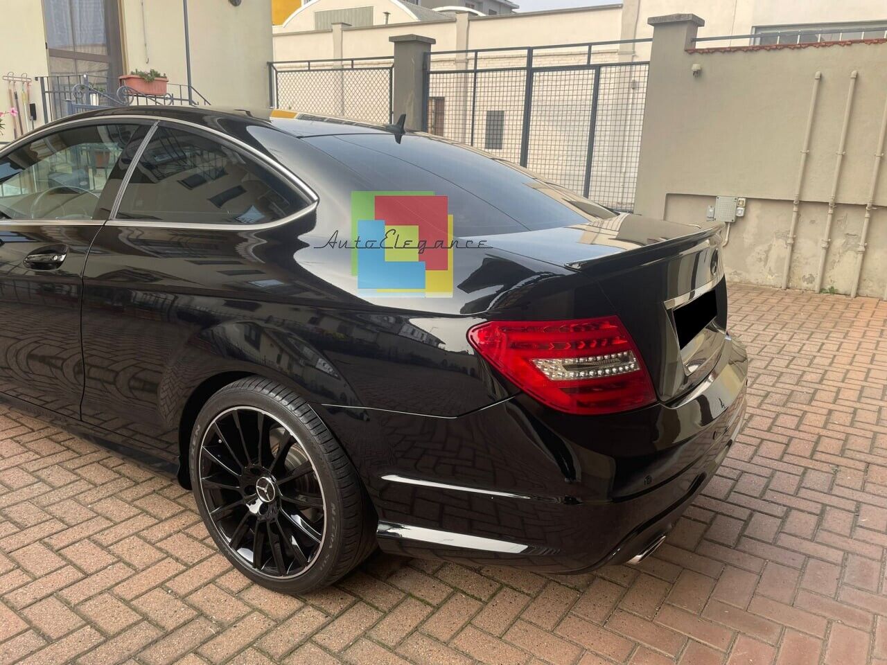 SPOILER SUITABLE FOR MERCEDES C CLASS C204 COUPE 2011-2014 GLOSSY BLACK