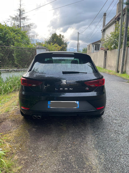 SPOILER ADATTO PER SEAT LEON 5F 5 PORTE 2012-2020 LOOK R300 NERO LUCIDO