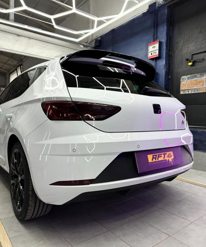 SPOILER ADATTO PER SEAT LEON 5F 5 PORTE 2012-2020 LOOK R300 NERO LUCIDO