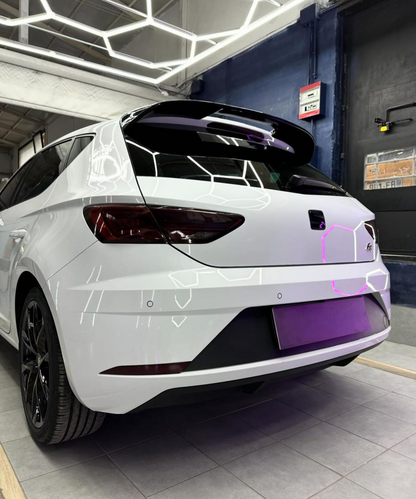 SPOILER ADATTO PER SEAT LEON 5F 5 PORTE 2012-2020 LOOK R300 NERO LUCIDO
